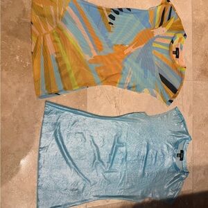 AFRM Multicolor and Light Blue Blouses